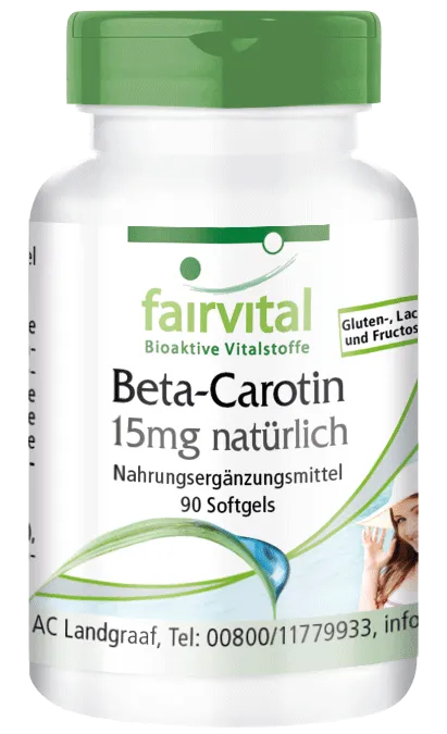 Beta-carotene 15mg natural – 90 softgels