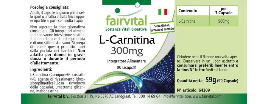 L-carnitine 300mg – 90 LiCaps® L-carnitine 300mg – 90 LiCaps®