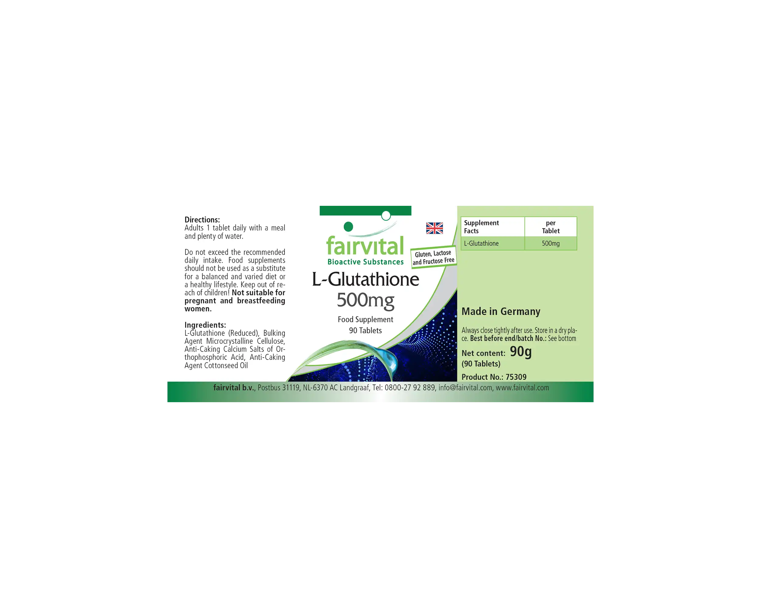 L-Glutatione 500mg- 90 compresse