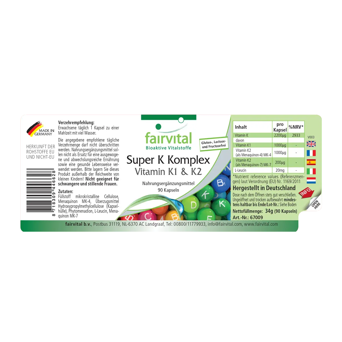 Complejo Super K - Vitamina K1 y K2 - 90 Cápsulas Complejo Super K - Vitamina K1 y K2 - 90 Cápsulas