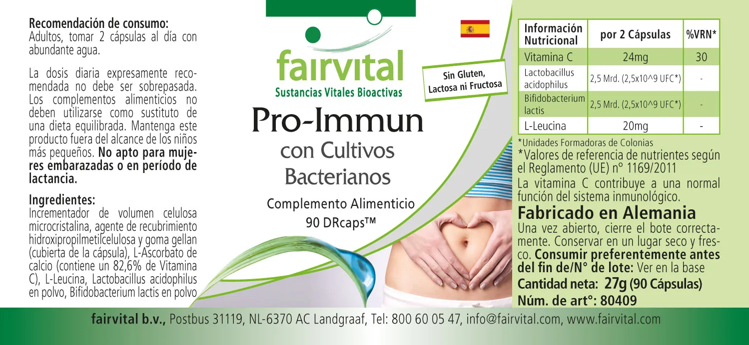 Pro-Immun con cultivos bacterianos  – 90 Drcaps®