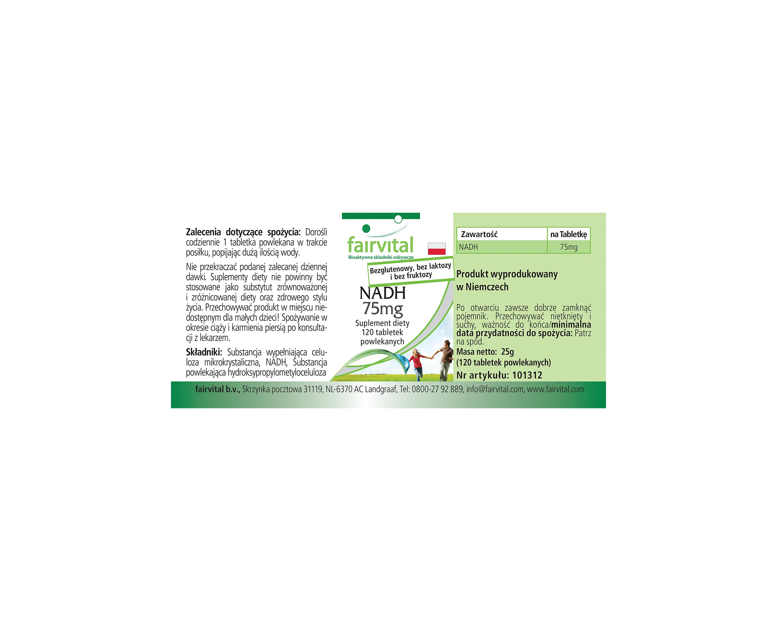 NADH 75mg - 120 Filmtabletten - schluckfreundlich - vegan | Fairvital