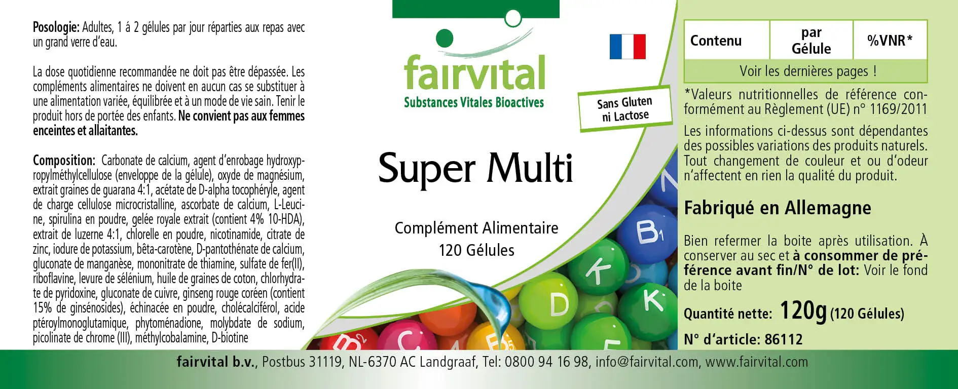 Super Multi - 120 Kapseln - für Immunsystem, Nervensystem, Kollagenbildung uvm. | Fairvital Super Multi - 120 Kapseln - für Immunsystem, Nervensystem, Kollagenbildung uvm. | Fairvital