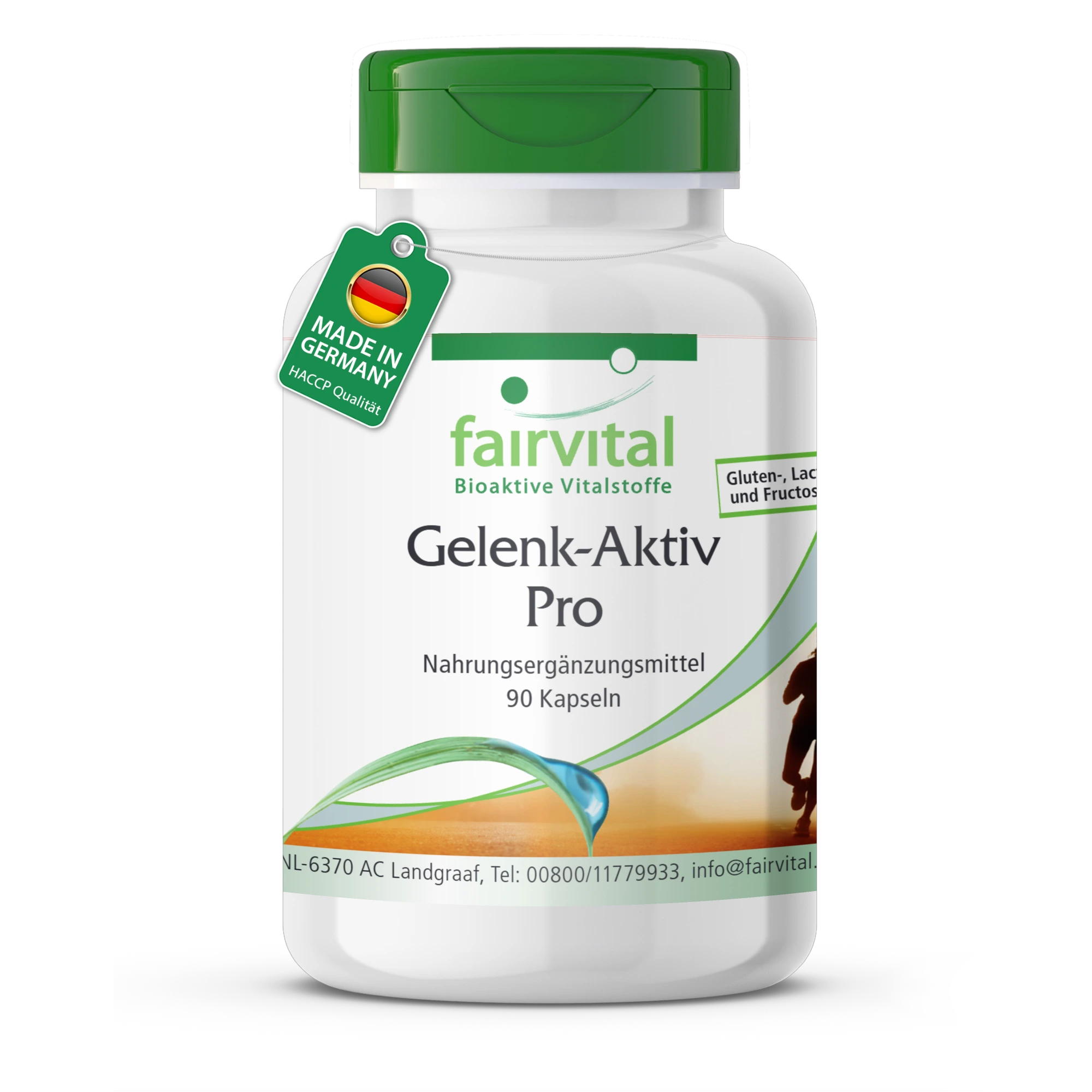 Gelenk-Aktiv Pro - 90 Kapseln - mit Chondrotinsulfat; MSM; Hyaluronsäure; Astaxanthin - Hochdosiert | Fairvital 