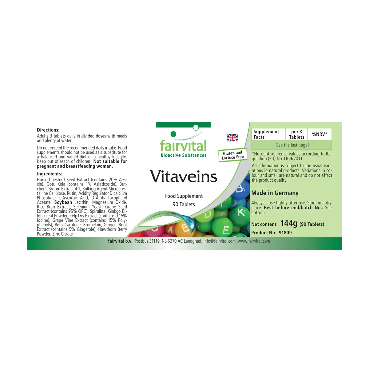 Vein Vitamins - 90 Tablets Vein Vitamins - 90 Tablets