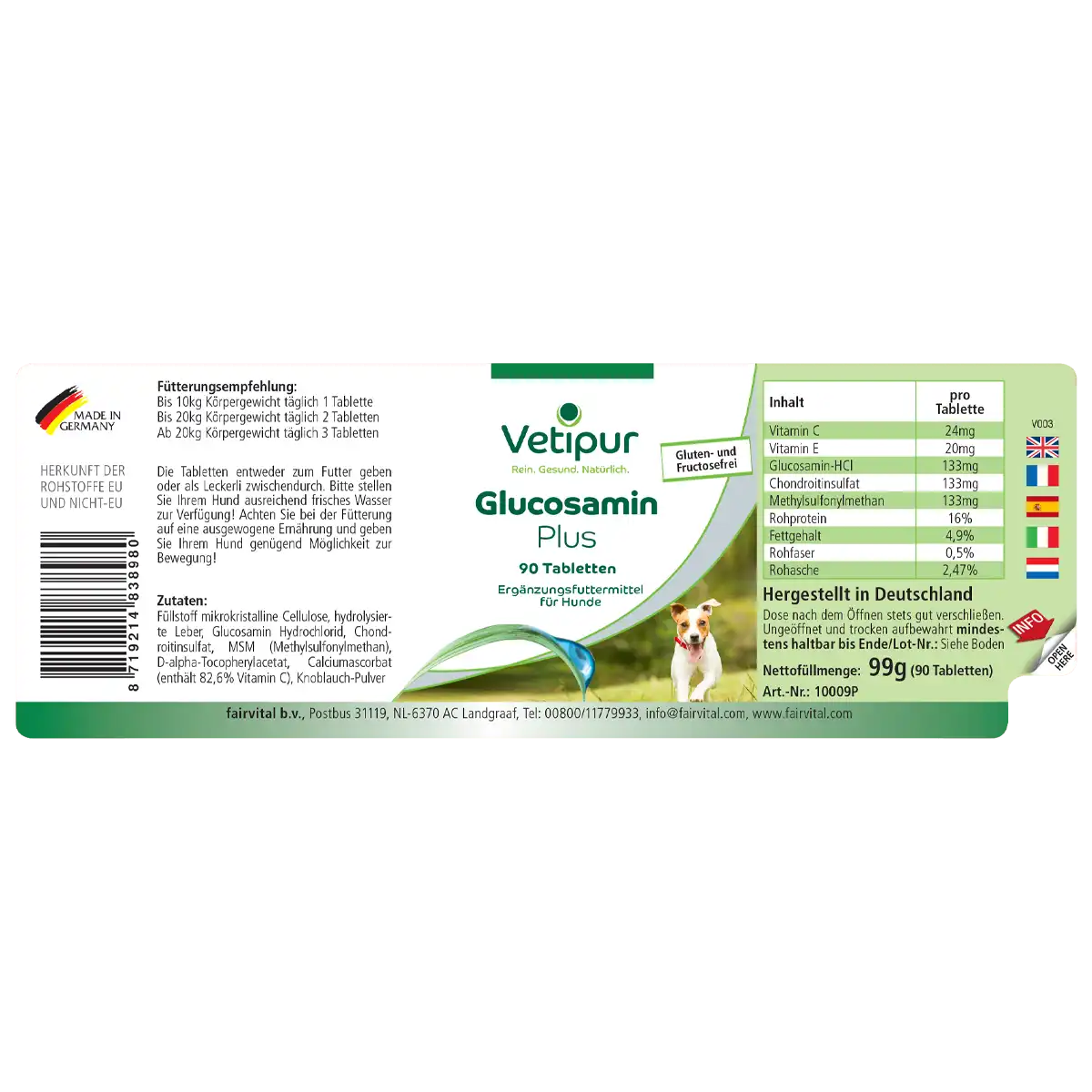 Glucosamina Plus - 90 compresse per cani | Vetipur