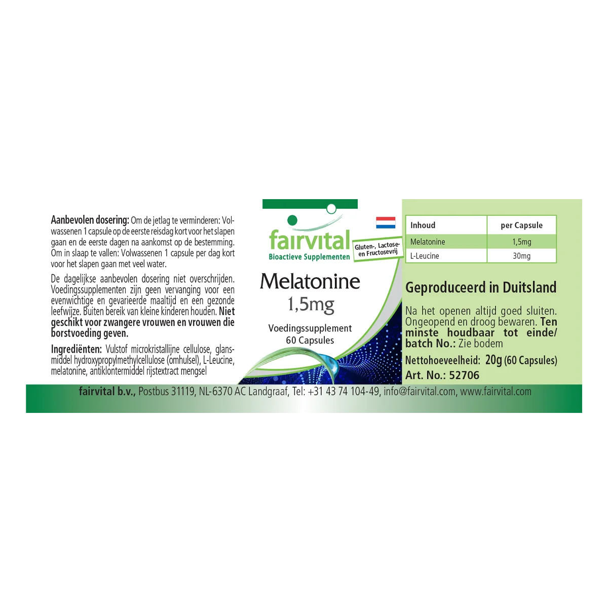 Mélatonine 1,5mg - 60 gélules Mélatonine 1,5mg - 60 gélules