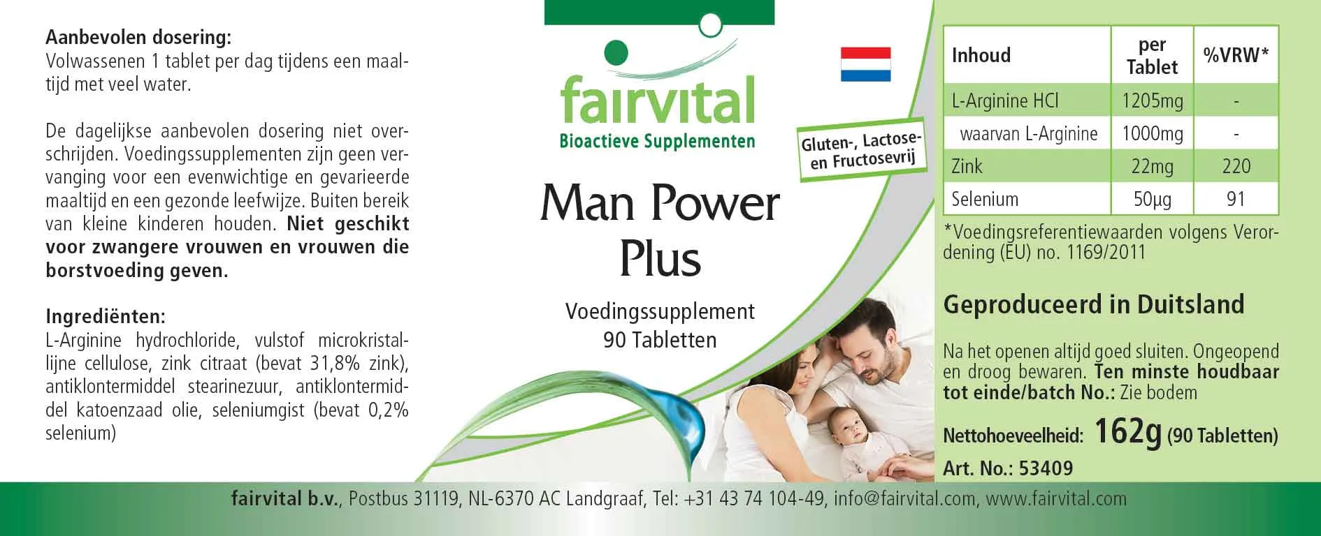 Man Power Plus - 90 Tabletten - mit Zink, Selen - für Haut, Haare, Schilddrüse, Sehkraft, Immunsystem uvm. | Fairvital Man Power Plus - 90 Tabletten - mit Zink, Selen - für Haut, Haare, Schilddrüse, Sehkraft, Immunsystem uvm. | Fairvital