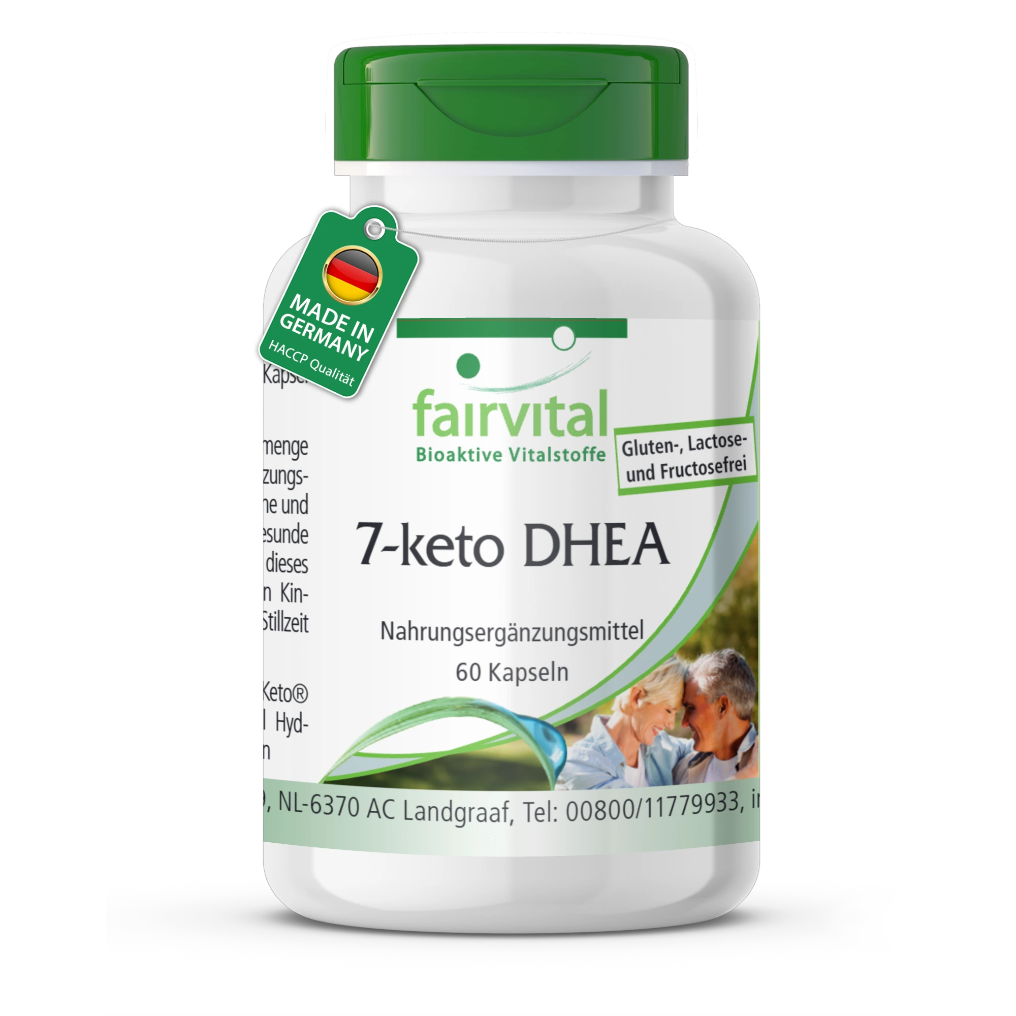 7-Keto DHEA - 60 Cápsulas - Fácil de tragar - Alta dosis y Vegano | Fairvital