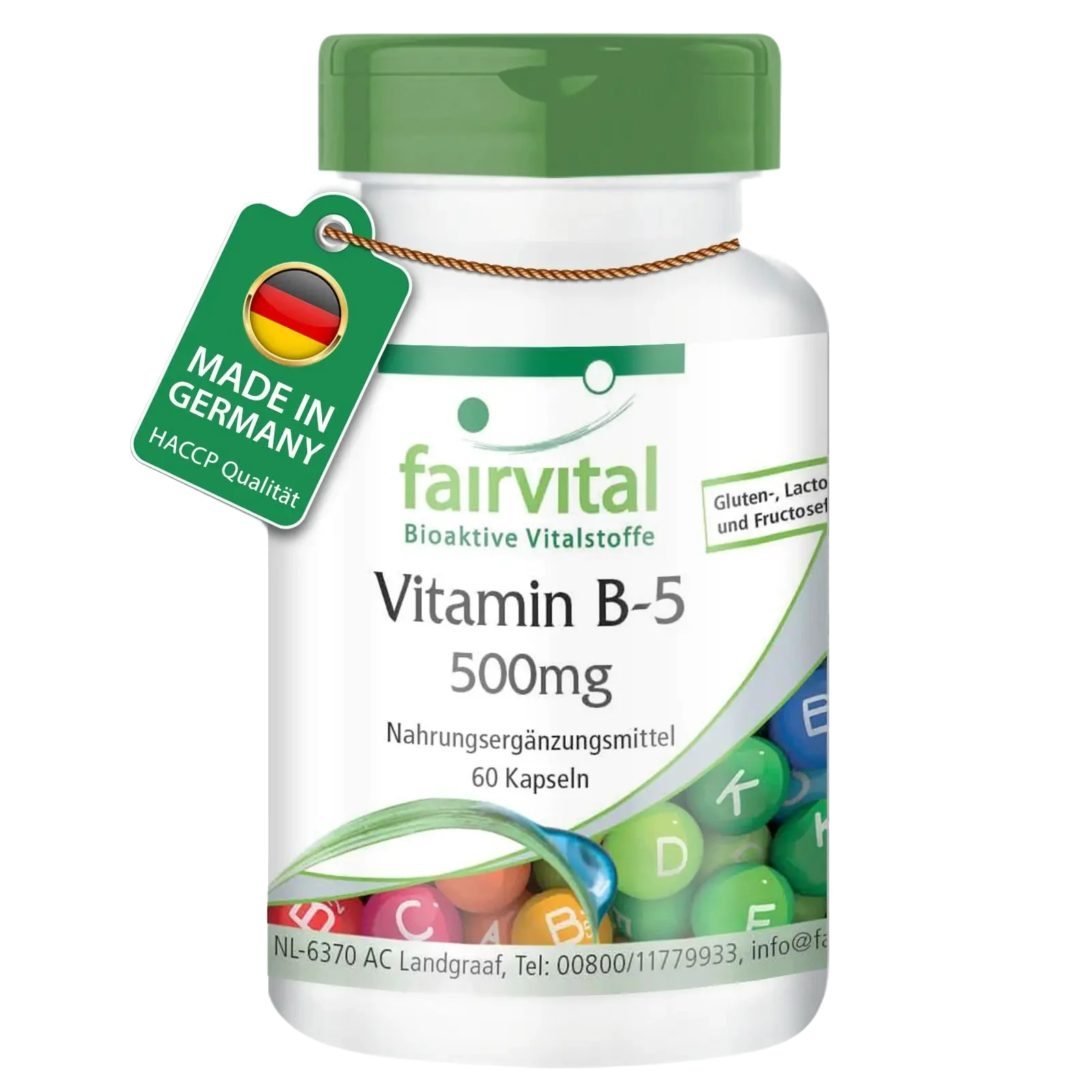 Vitamin B5 500mg - 60 Capsules Vitamin B5 500mg - 60 Capsules