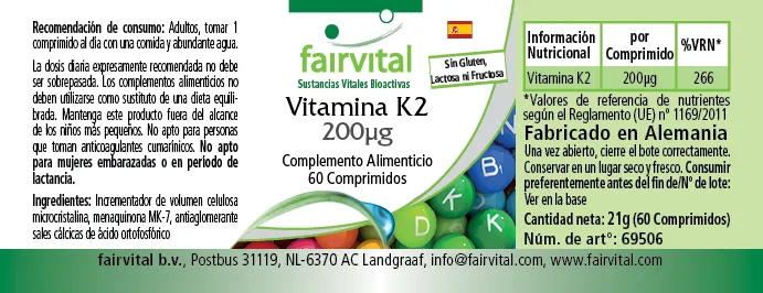 Vitamin K2 200µg - 60 Tablets Vitamin K2 200µg - 60 Tablets