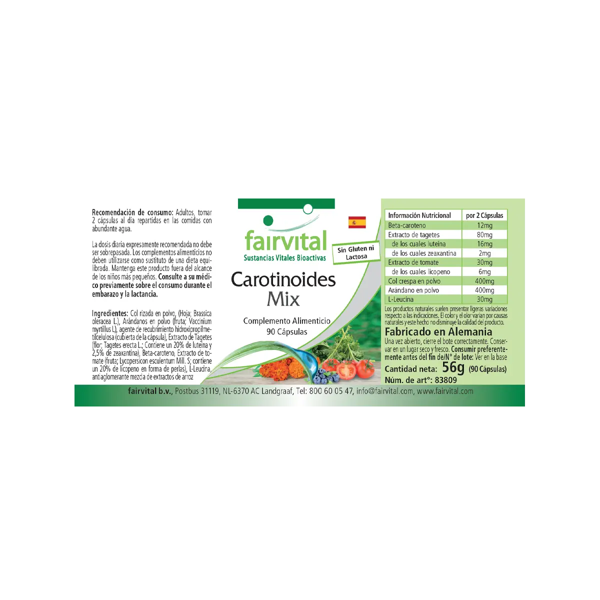Miscela di carotenoidi con antociani - 90 capsule Miscela di carotenoidi con antociani - 90 capsule