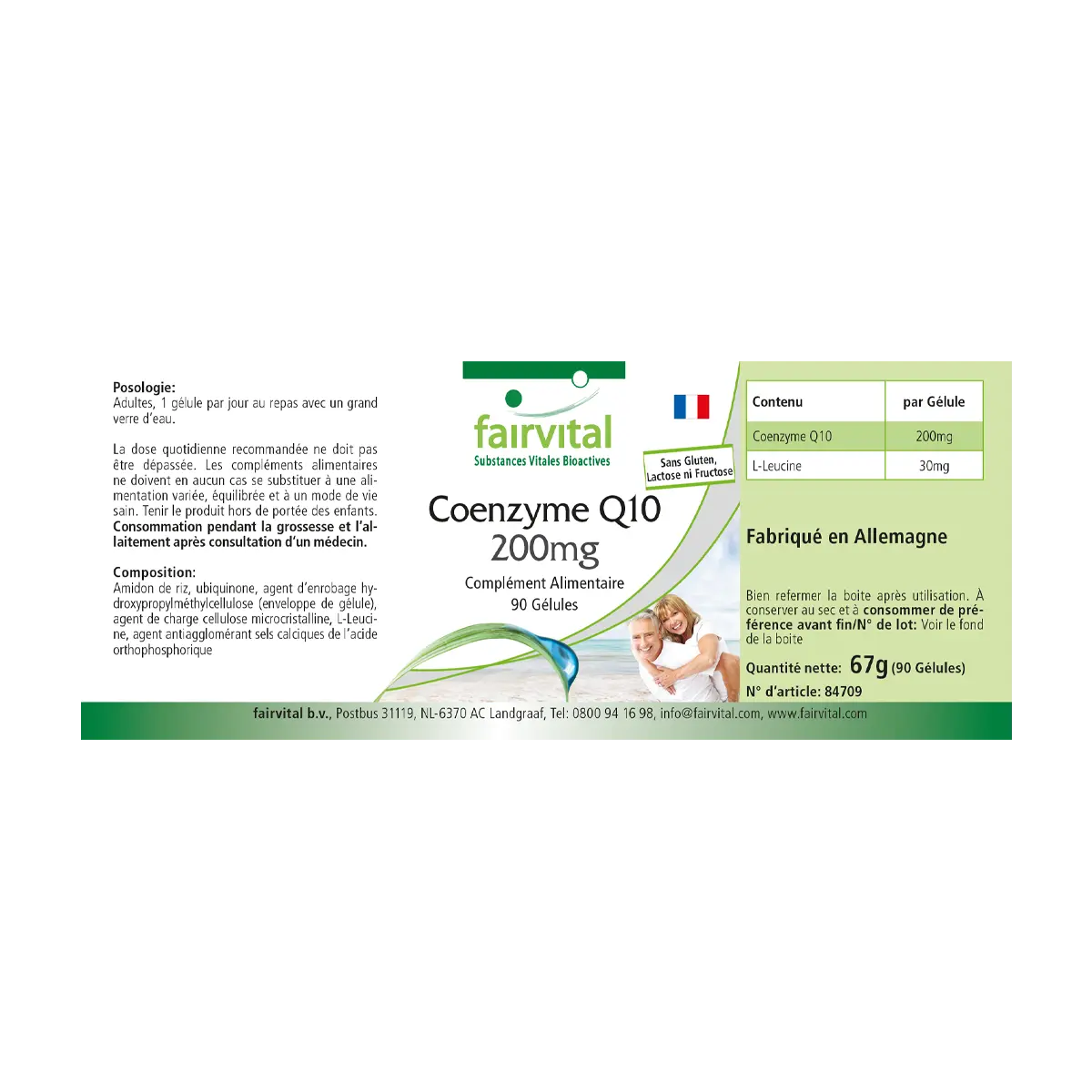 Co-Enzym Q10 200mg - 90 Kapseln - CoQ10 Ubiquinon Kapseln - Hochdosiert und Vegan | Fairvital Co-Enzym Q10 200mg - 90 Kapseln - CoQ10 Ubiquinon Kapseln - Hochdosiert und Vegan | Fairvital