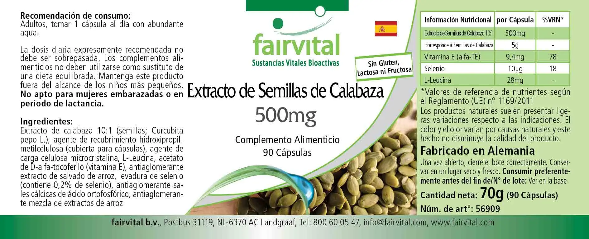 Pumpkin Seed Extract 500mg - 90 Capsules Pumpkin Seed Extract 500mg - 90 Capsules