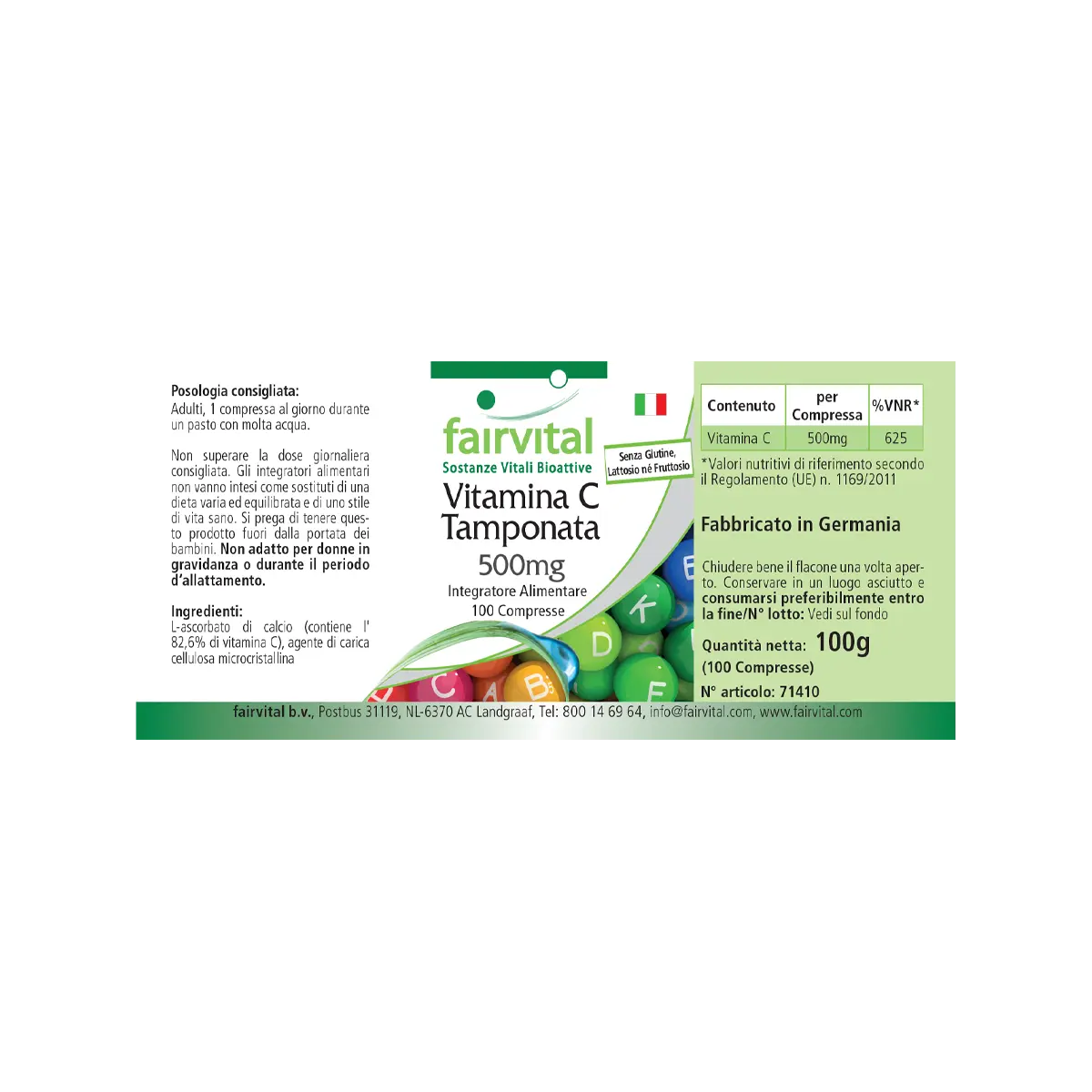 Buffered vitamin C 500mg - 100 tablets Buffered vitamin C 500mg - 100 tablets