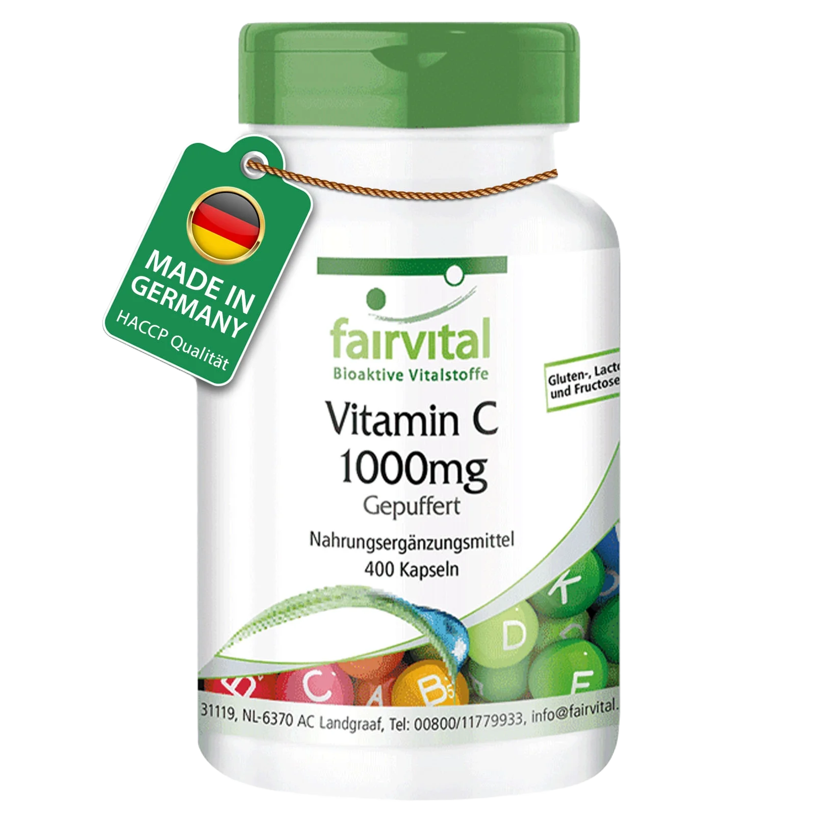 Vitamine C 1000mg en forme tamponnée – 400 gélules