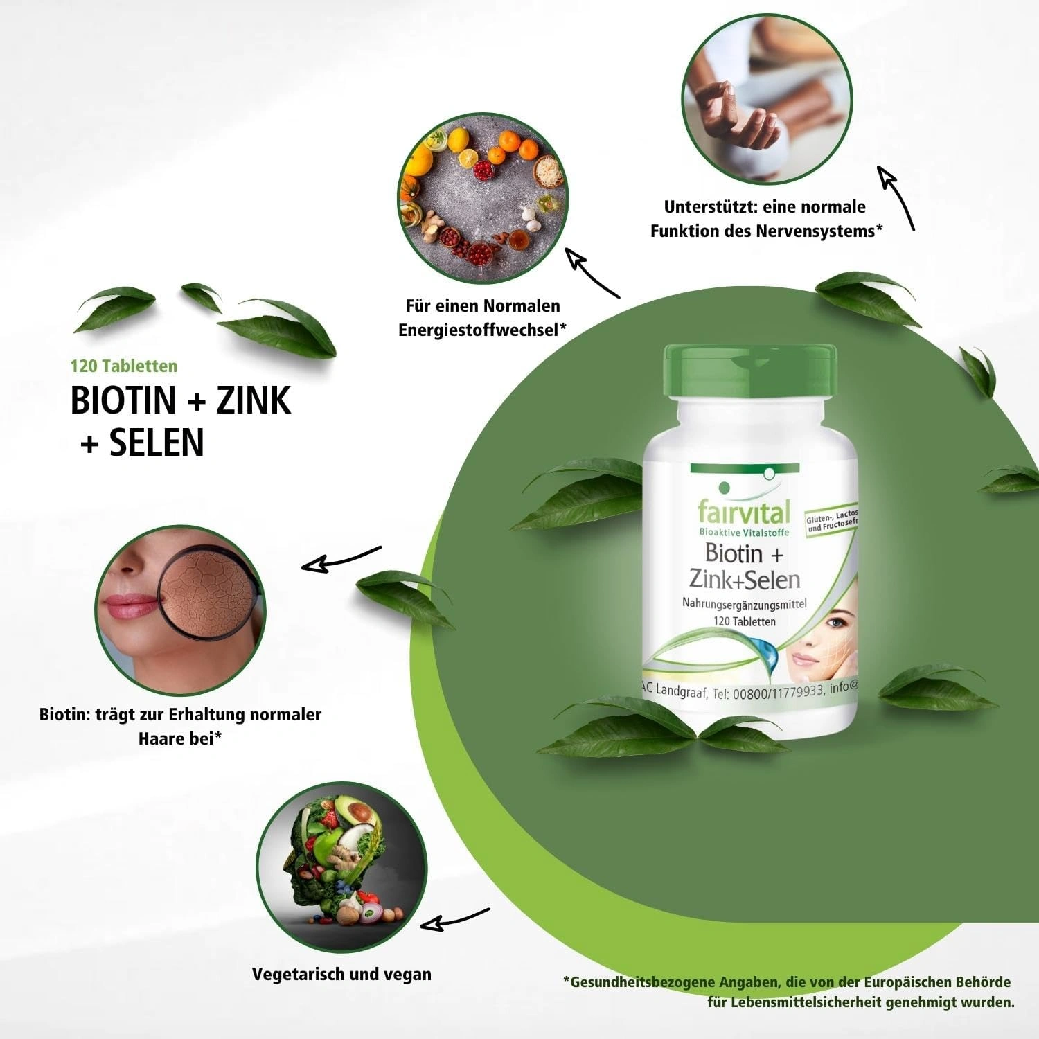 Biotine + Zinc + Sélénium