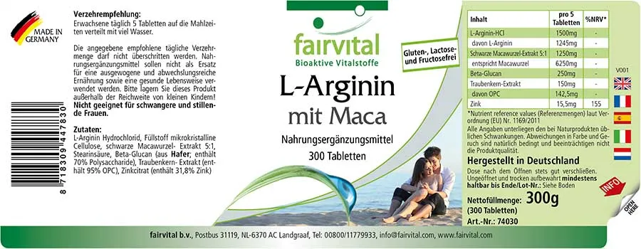 L-Arginine with Maca - 300 Tablets L-Arginine with Maca - 300 Tablets