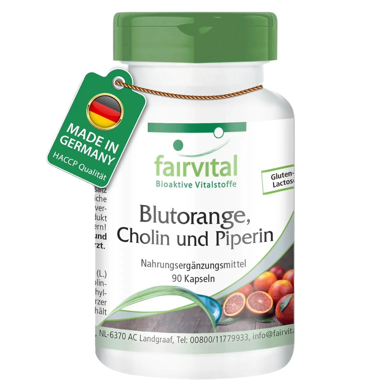 Blutorange, Cholin und Piperin 500mg - 90 Kapseln - mit Vitamin C - für Leberfunktion, Immunsystem uvm. | Fairvital Blutorange, Cholin und Piperin 500mg - 90 Kapseln - mit Vitamin C - für Leberfunktion, Immunsystem uvm. | Fairvital