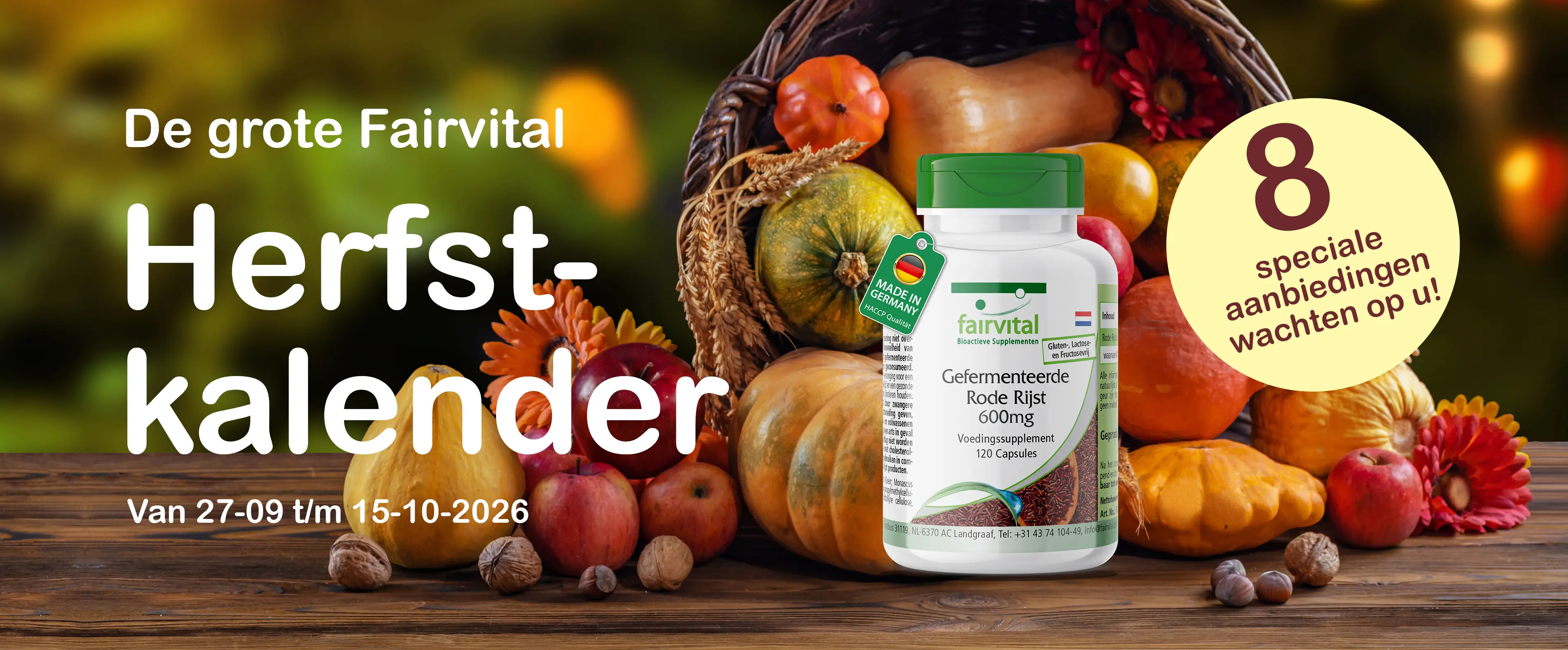 De grote Fairvital herfstkalender: acht speciale aanbiedingen van 27-09 t/m 15-10-2026