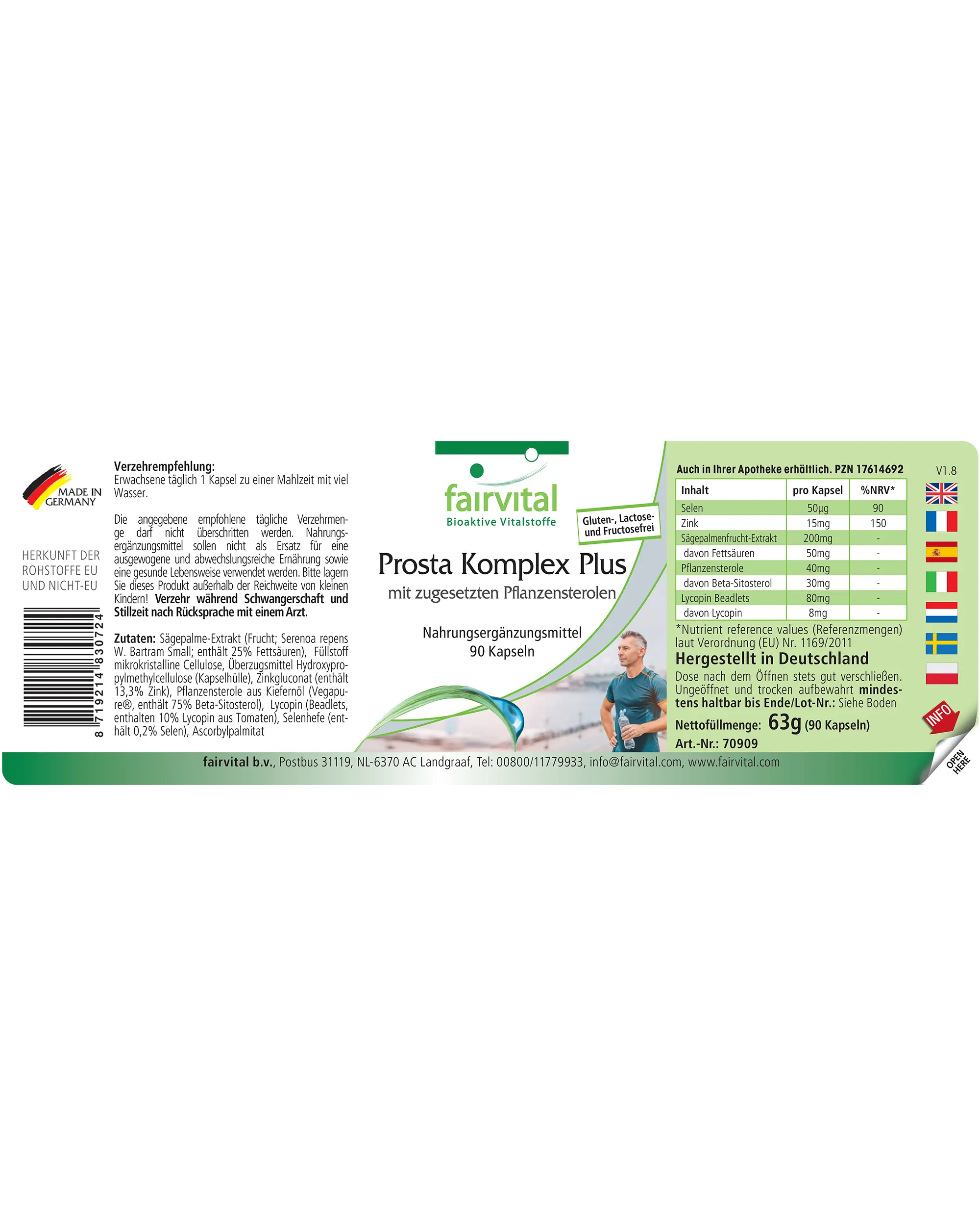 Fairvital Dietary Supplement: Prosta Complex with Plant Sterols ...