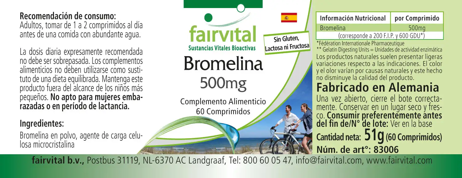 Bromelain 500mg - 60 Tablets Bromelain 500mg - 60 Tablets