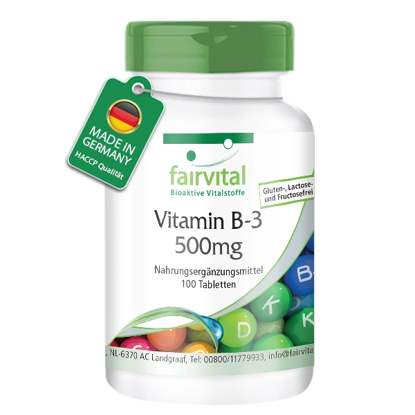 Vitamina B3 500mg - 100 comprimidos