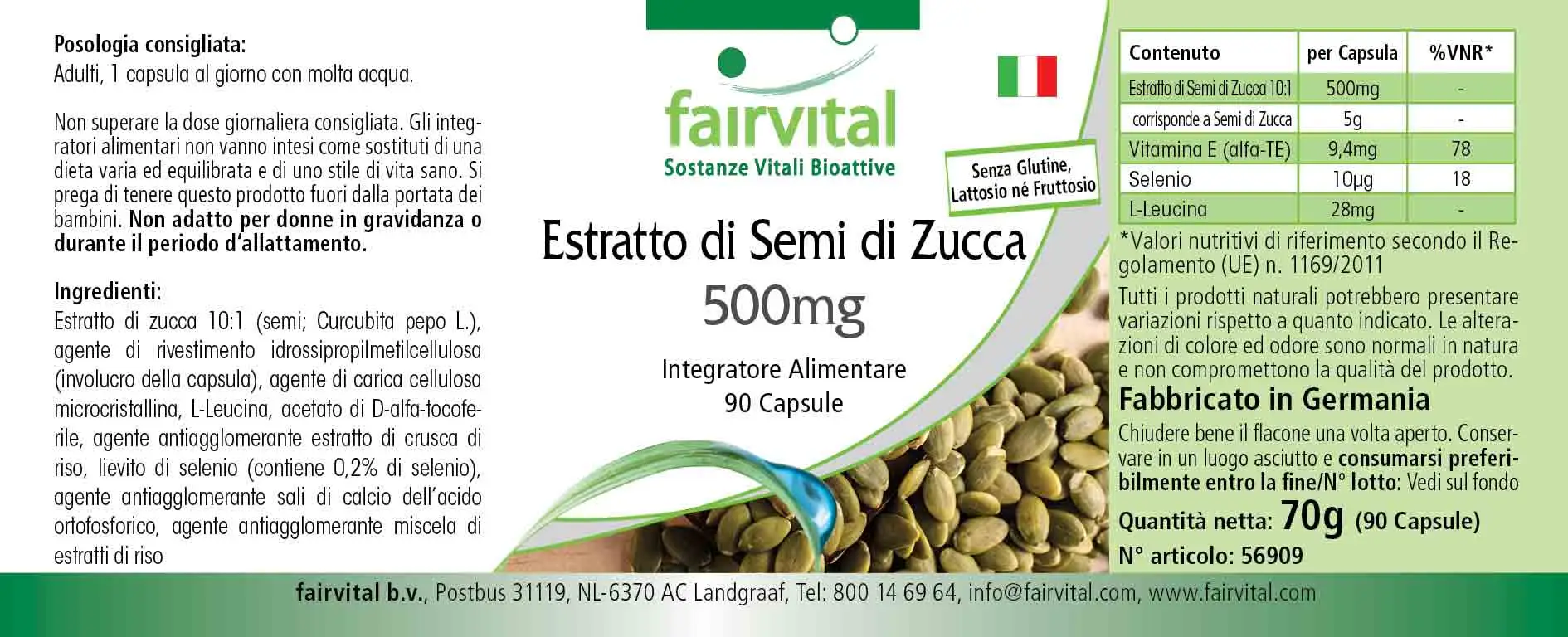 Pumpkin Seed Extract 500mg - 90 Capsules Pumpkin Seed Extract 500mg - 90 Capsules