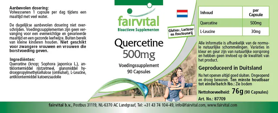 Quercetin 500mg – 90 capsules
