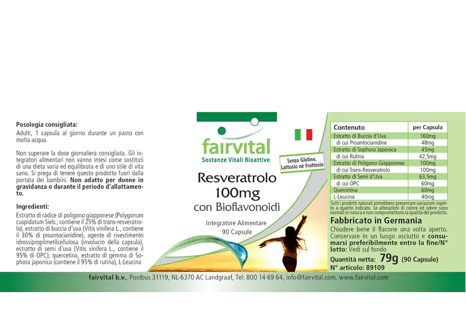 Resveratrol 100mg mit Bioflavonoiden