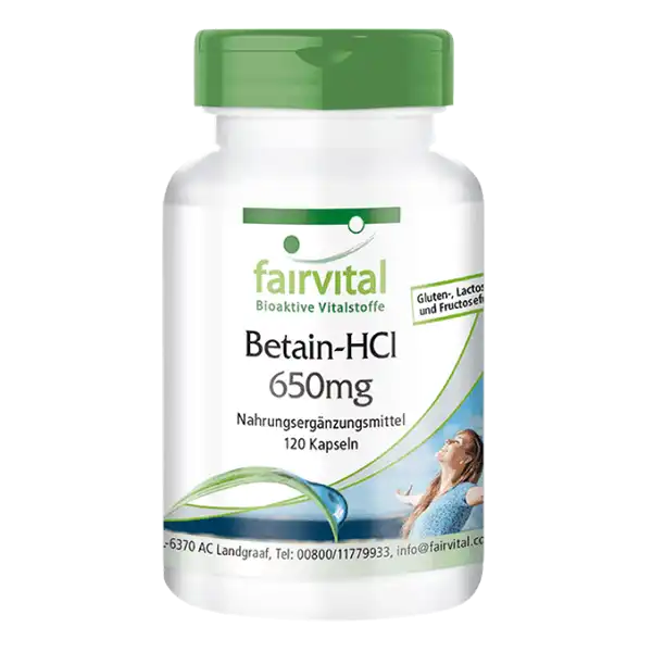 Betaine HCl 650mg – 120 capsules