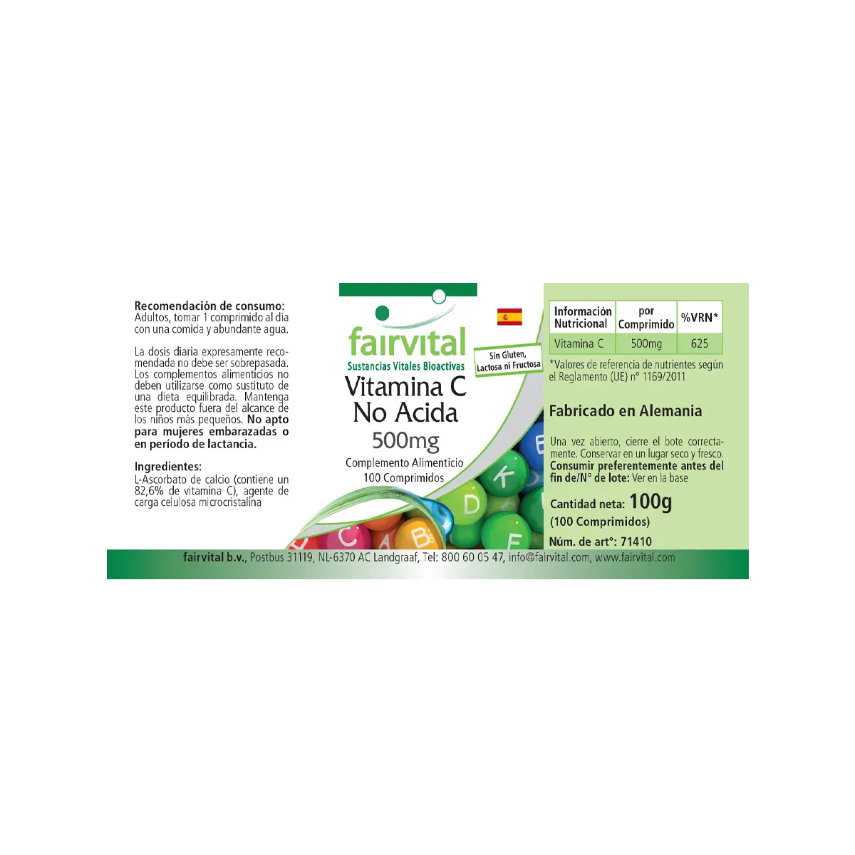 Buffered vitamin C 500mg - 100 tablets Buffered vitamin C 500mg - 100 tablets