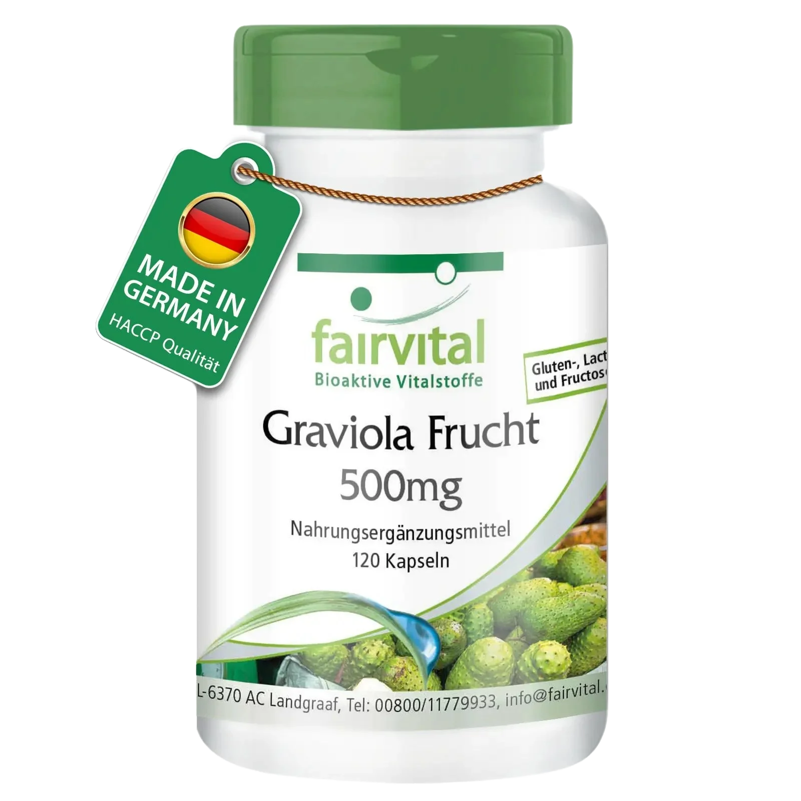 Frutto Graviola 500mg - 120 capsule Frutto Graviola 500mg - 120 capsule