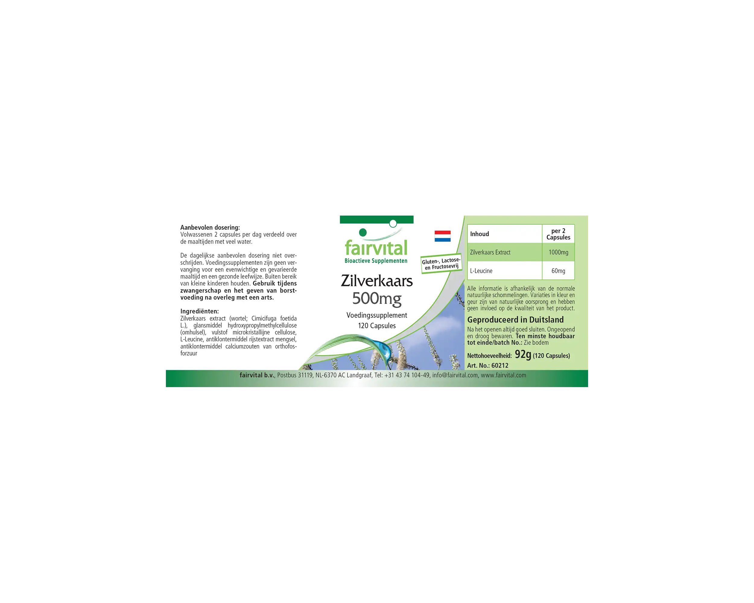 Traubensilberkerze Extrakt 500mg - 120 Kapseln - Black Cohosh - Cimicifuga Racemosa - Vegan | Fairvital Traubensilberkerze Extrakt 500mg - 120 Kapseln - Black Cohosh - Cimicifuga Racemosa - Vegan | Fairvital