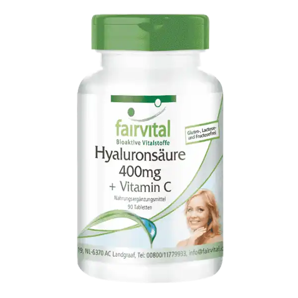 Acide hyaluronique 400mg + Vitamine C - 90 comprimés