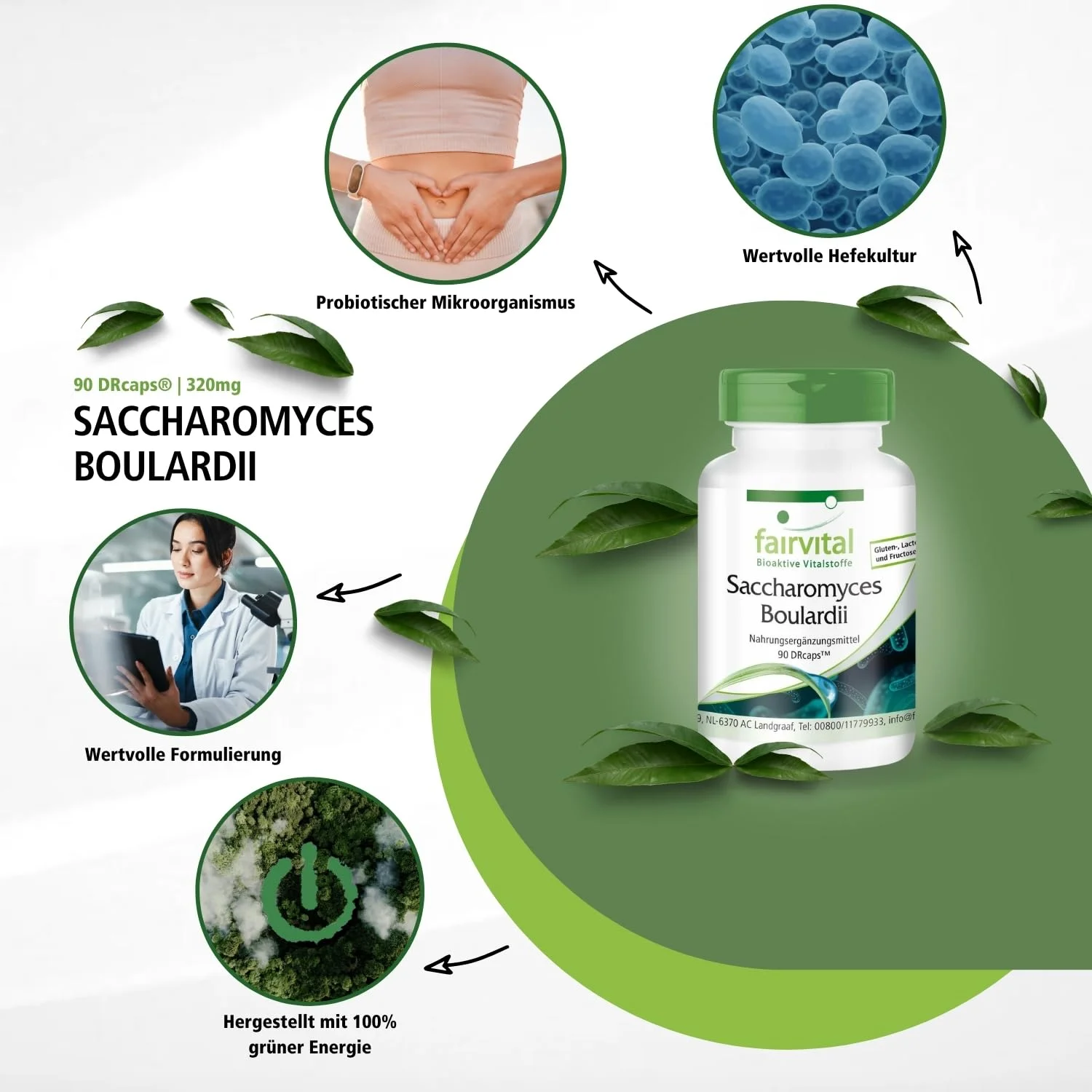 Saccharomyces boulardii - 90 Kapseln - Schluckfreundlich - Hochdosiert und Vegan | Fairvital