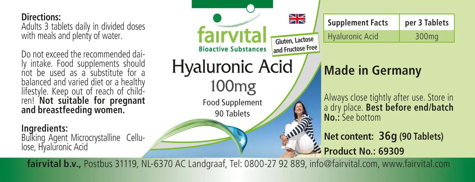 Hyaluronic Acid 100mg - 90 Tablets Hyaluronic Acid 100mg - 90 Tablets