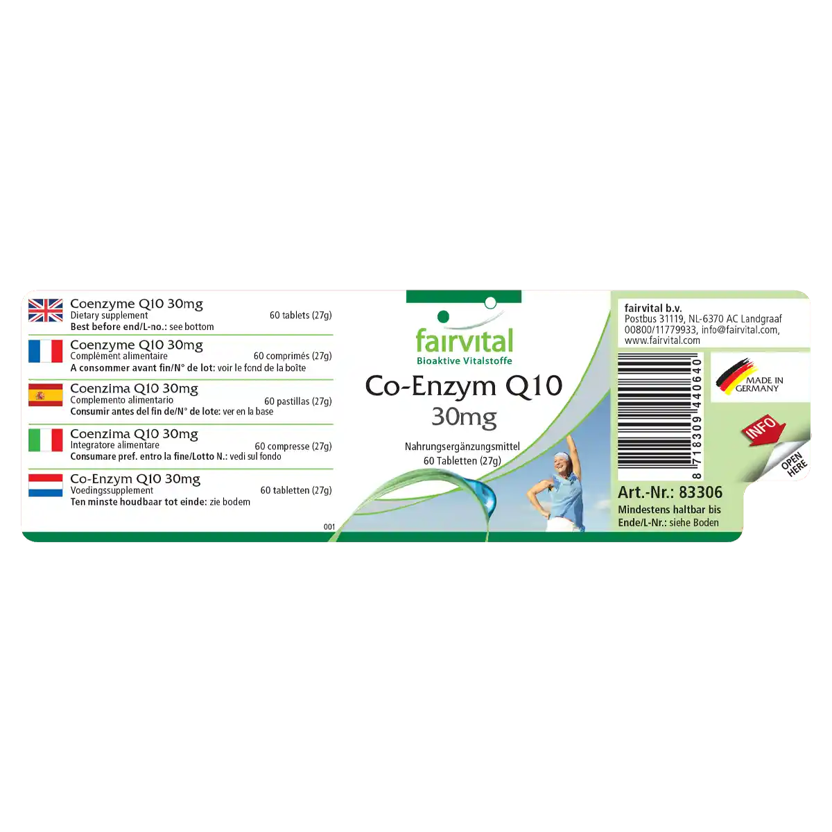 Coenzima Q10 – 30 mg – 60 compresse Coenzima Q10 – 30 mg – 60 compresse