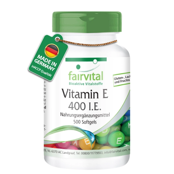 Vitamina E 400 U.I. confezione grande – 500 Softgel Vitamina E 400 U.I. confezione grande – 500 Softgel