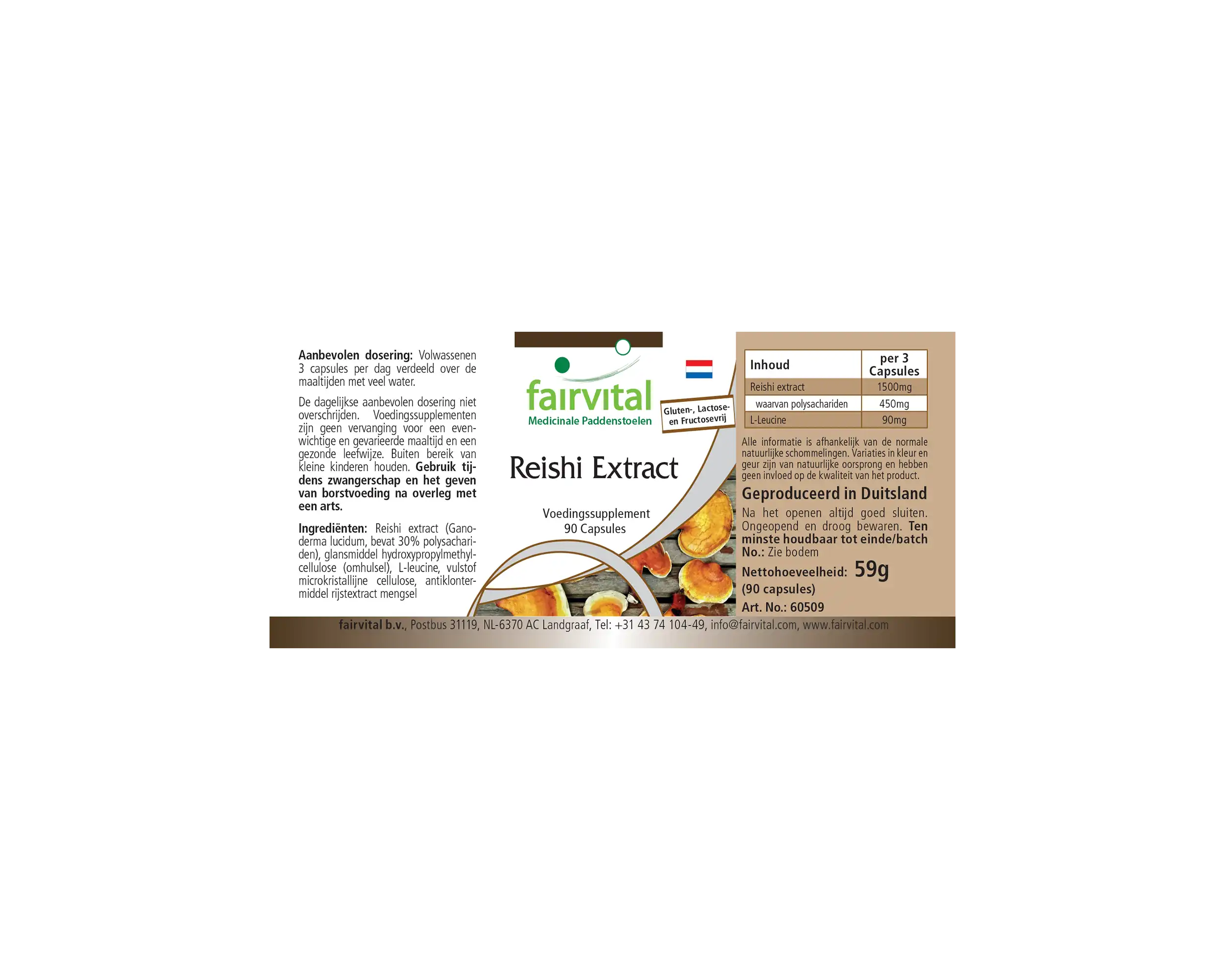 Extrait de reishi 500mg - 90 gélules