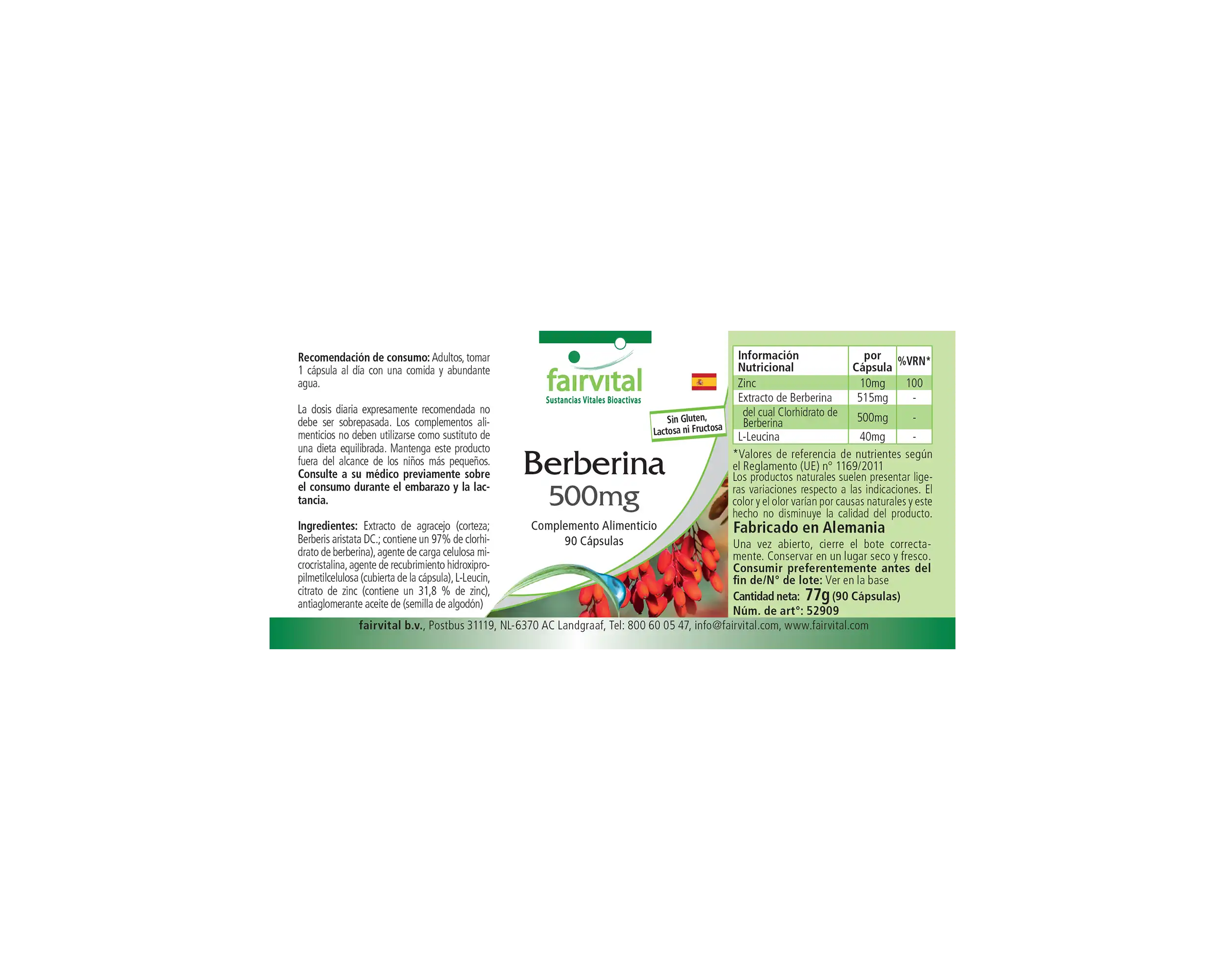 Berberine 500mg