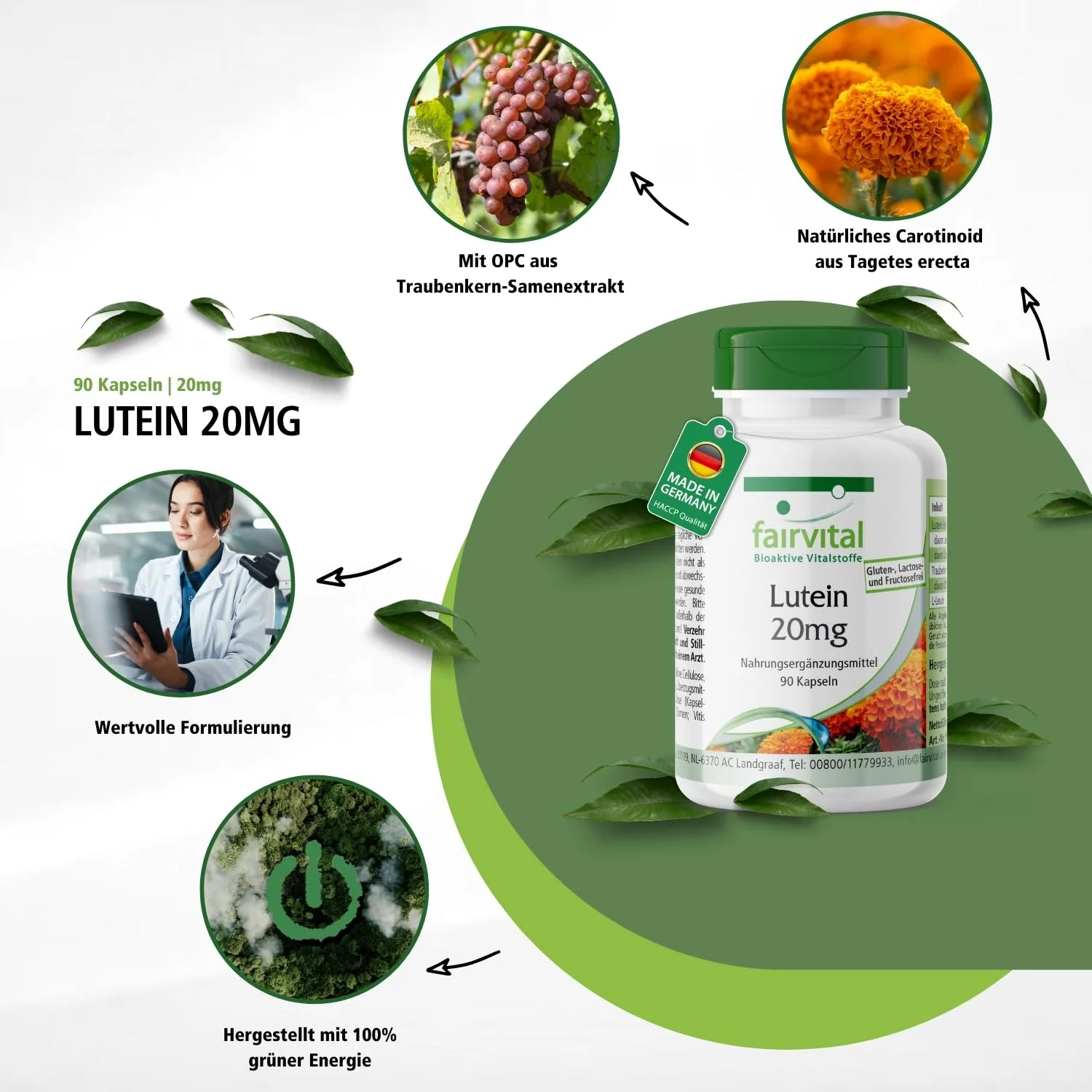 Lutein 20mg - 90 Capsules