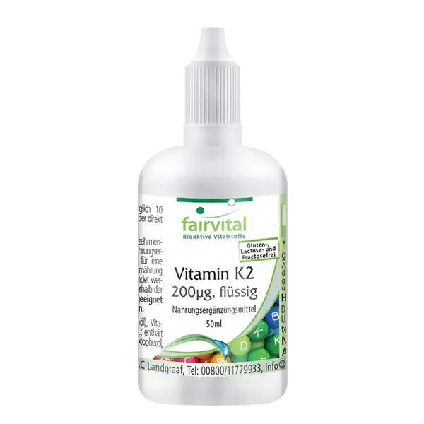 Vitamina K2 liquida 200µg per 10 gocce - 50ml