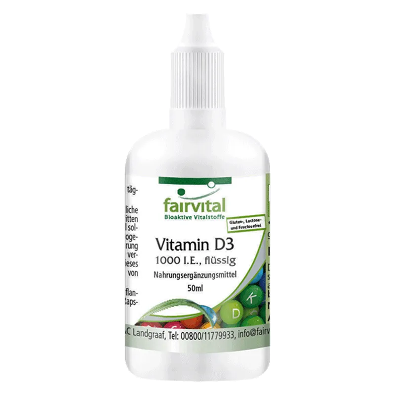Vitamin D3 liquid – 1000 I.U. per drop – 50ml