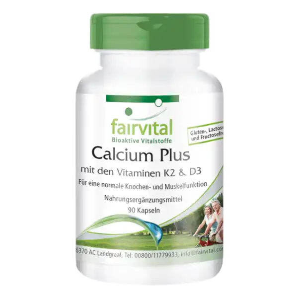 Calcium Plus mit K2 & D3 - 90 Kapseln