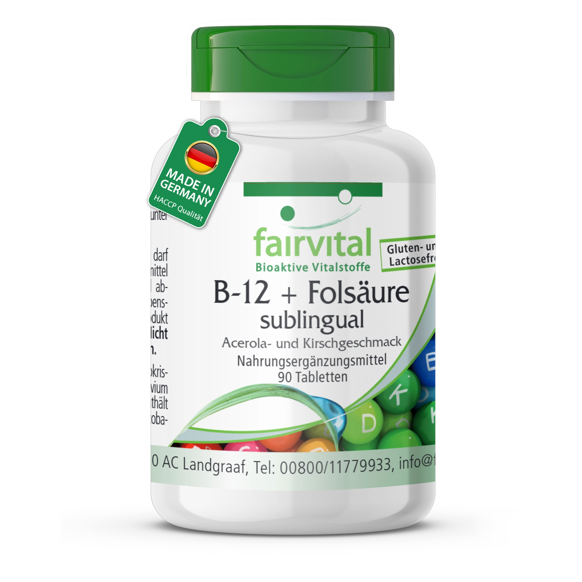 B-12 + Acido Folico sublinguale – 90 compresse