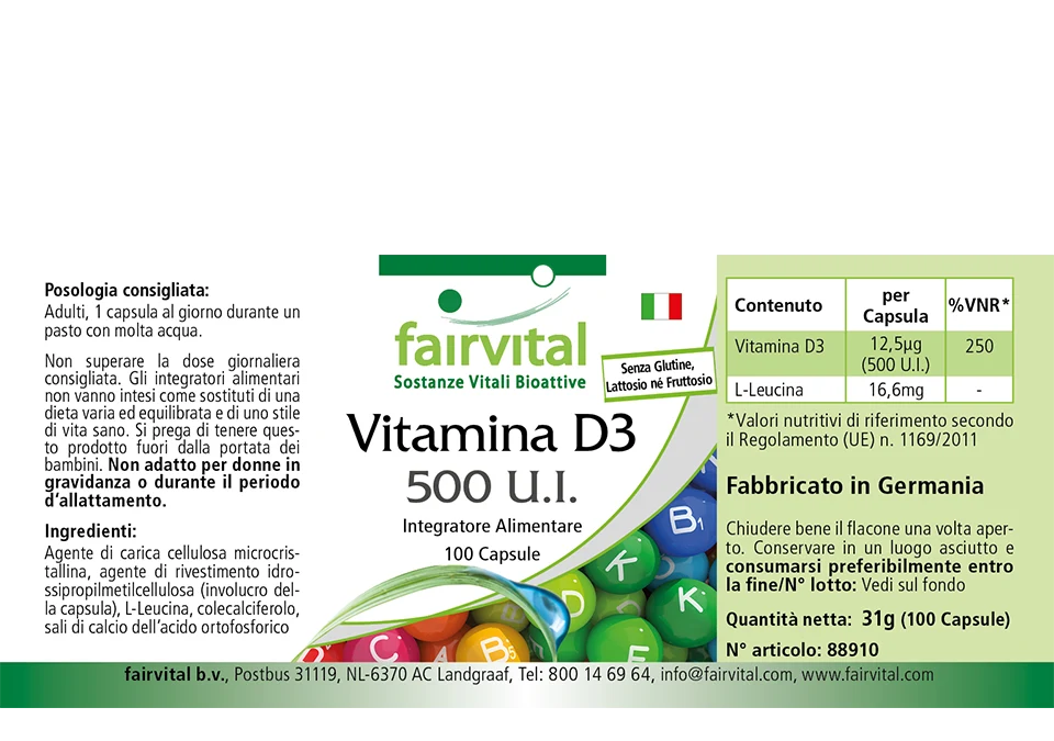 Vitamin D3 500 I.E. 100 Kapseln