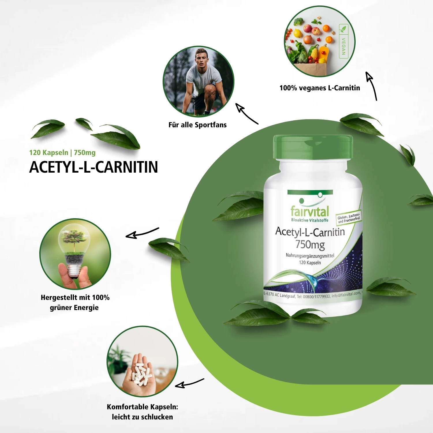 Acetil-L-Carnitina 750mg - 120 capsule