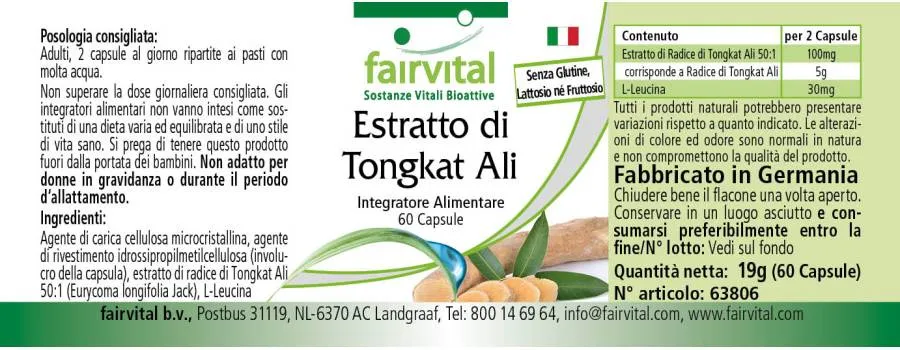 Tongkat Ali Extrakt - 60 Kapseln