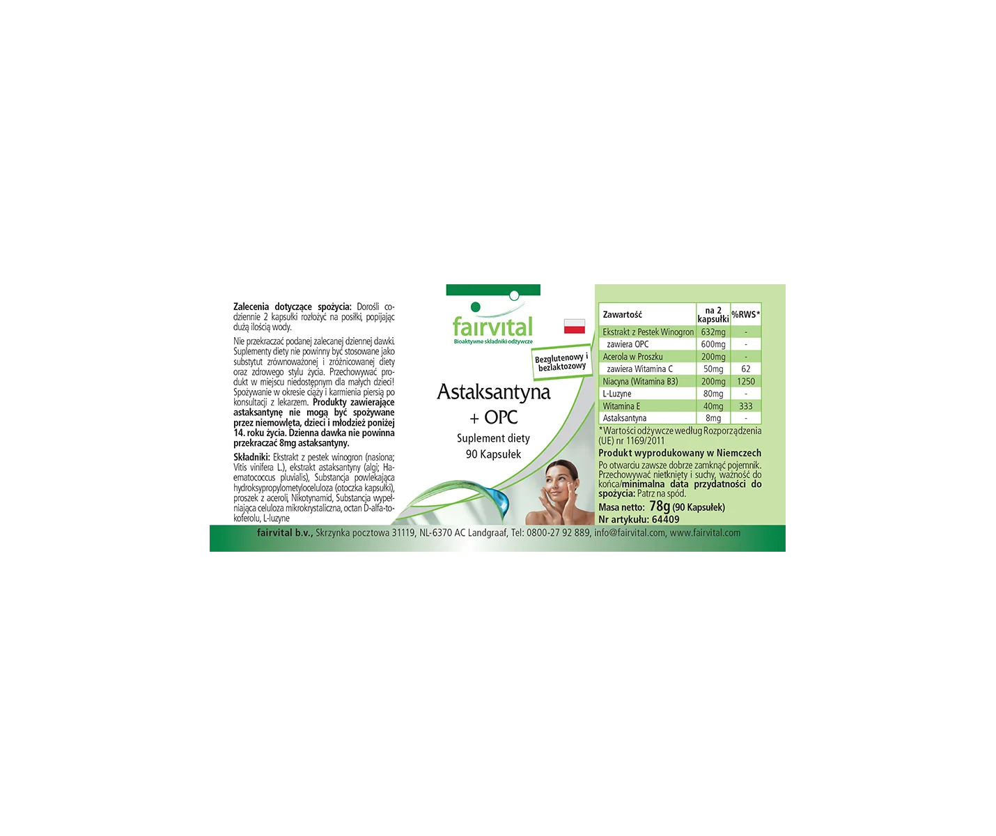 Astaxanthin + OPC mit Vitamin C und Vitamin E für Immunsystem und Kollagenbildung - 90 Kapseln - Hochdosiert und Vegan | Fairvital